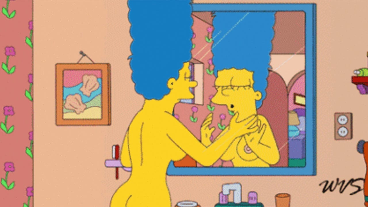 Marge Simpsons XXX porno - suihkussa kuva