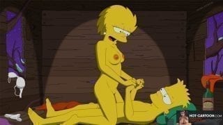 Bart and Lisa Simpson Porn Comic fucking Sister when no one at home