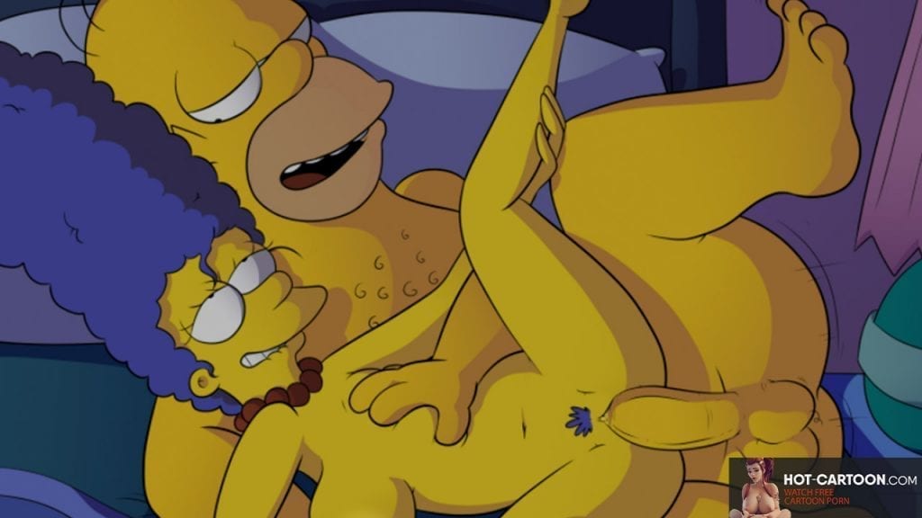 Black White Interracial Cartoon Sex Rimming - Simpsons Porno Marge and Homer hardcore sex video â€“ Hot-Cartoon.com