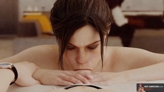 Resident Evil Claire Porn | sucking cock in office