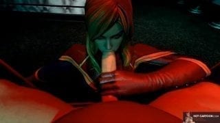 Watch free Marvel Porn – Carol Danvers sucking big cock