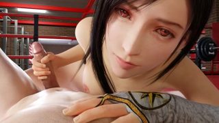 Tifa handjob cartoon porn